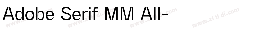 Adobe Serif MM All字体转换